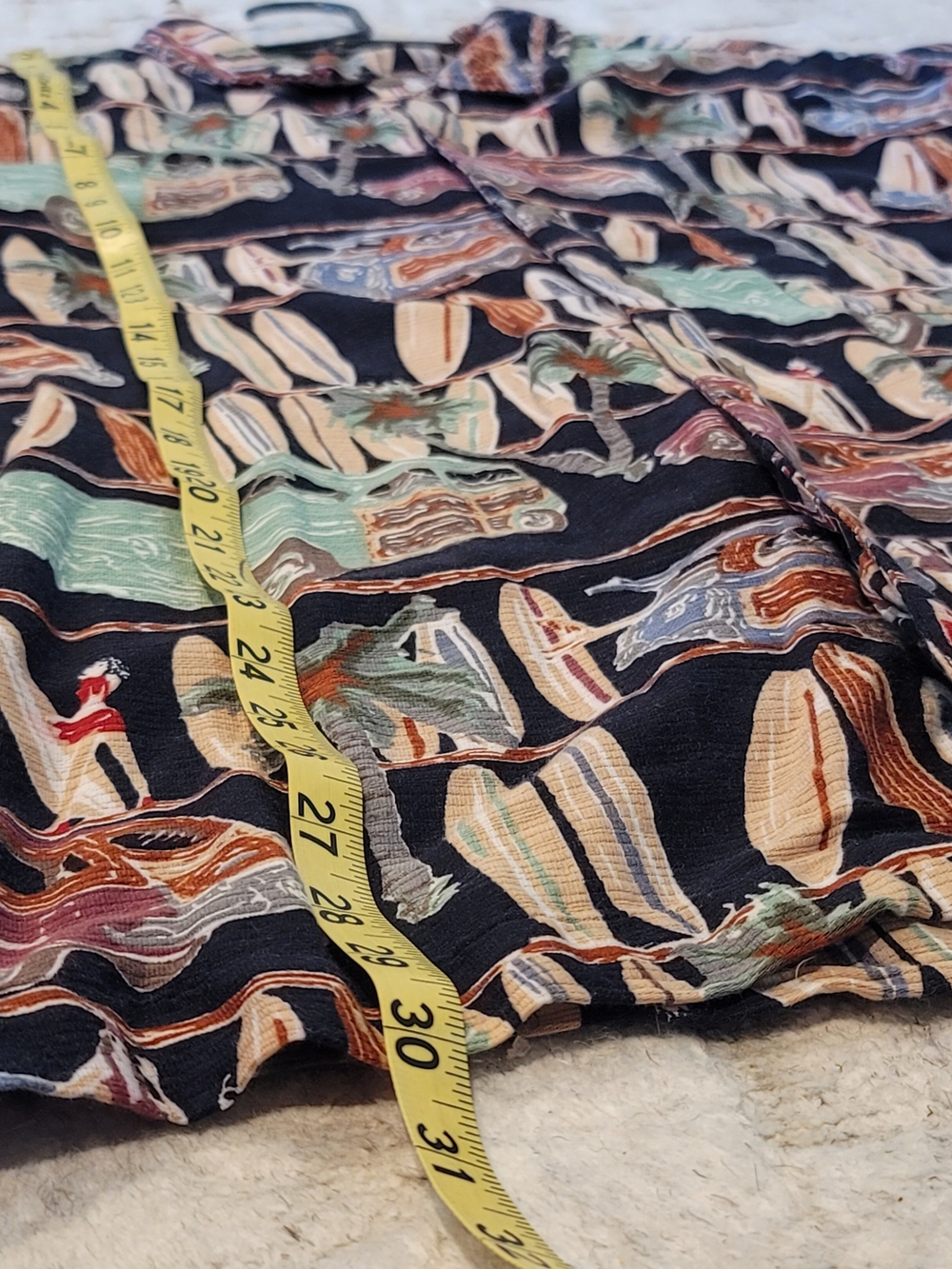 Rayon Blend Surfboard and Woody Wagon Hawaiian Shirt Retro 90s Men's Size XL - Picture 6 of 7